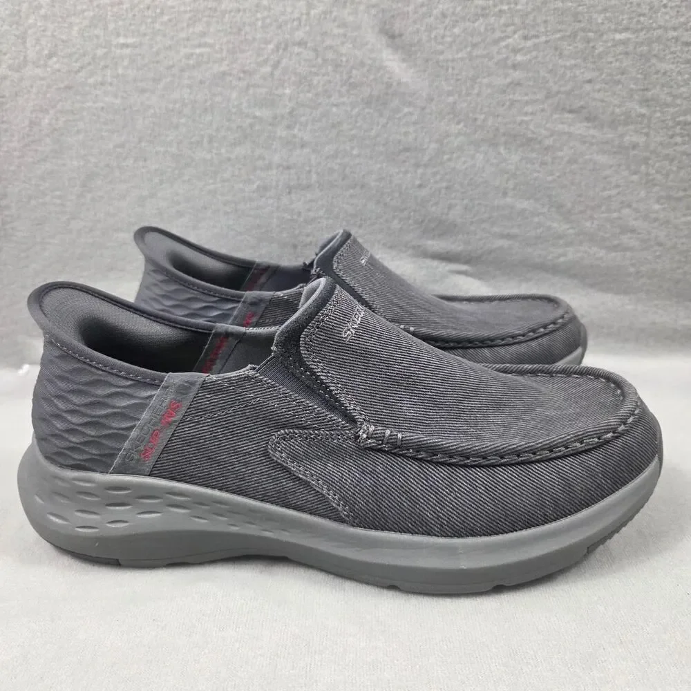Skechers Men's Grey and Black Loafers